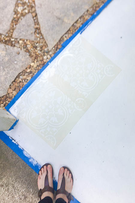 figuring out the patio stencils