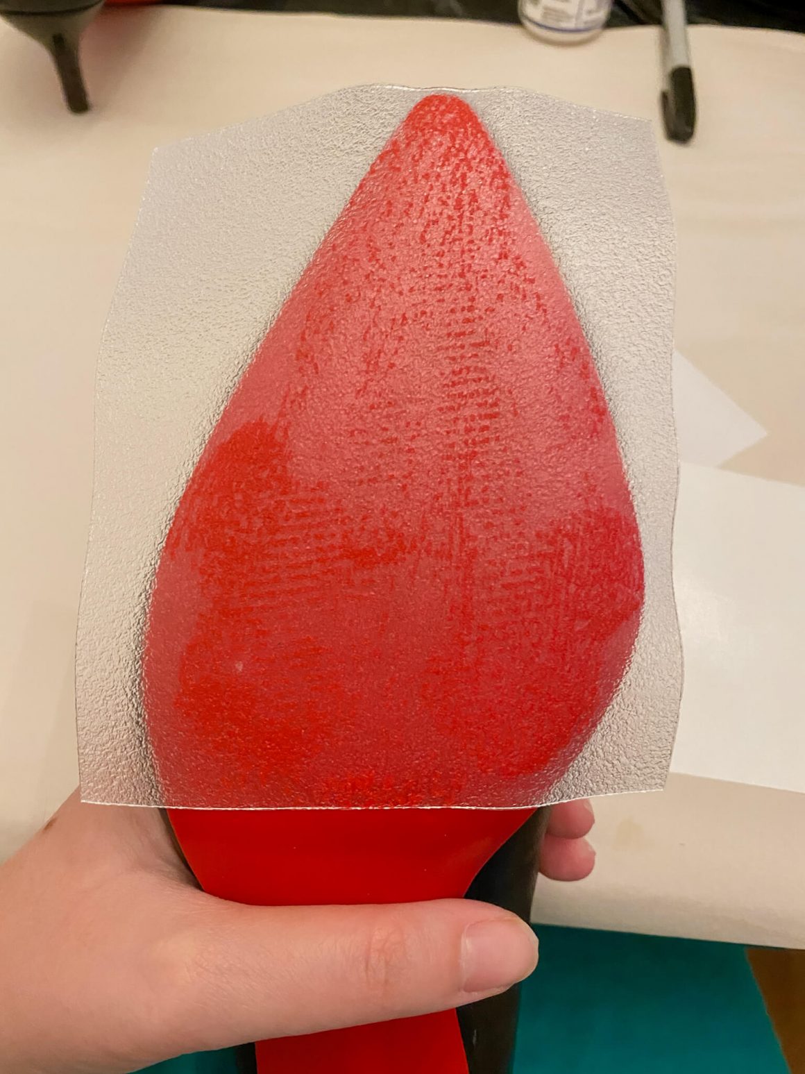 diy red bottom heels