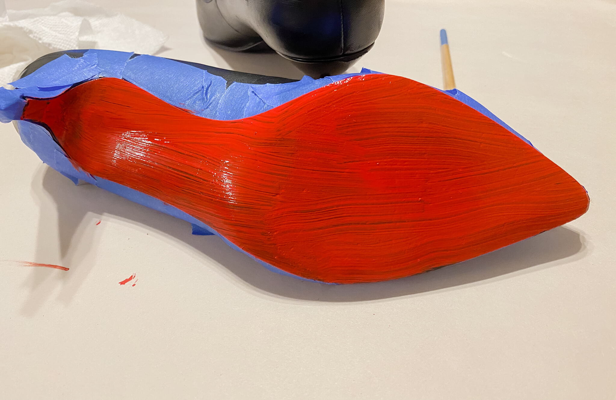 diy red bottom heels
