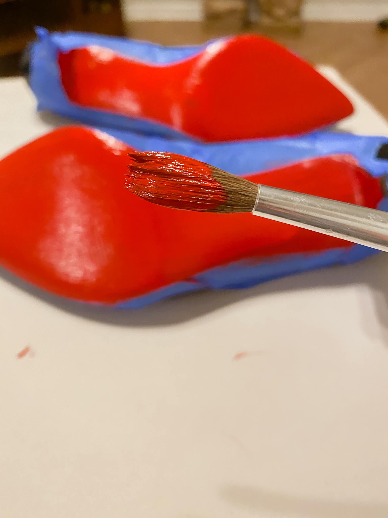 diy red bottom heels